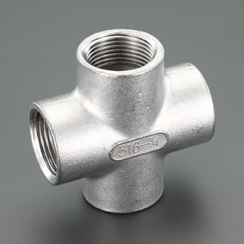 エスコ(ESCO) Rc1･1/4 クロス継手(ｽﾃﾝﾚｽ製) EA469AR-312Aの通販は