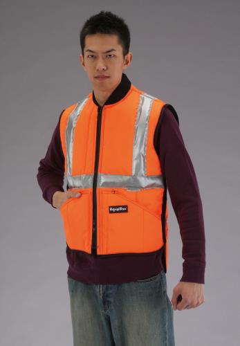 エスコ(ESCO) [ Ｌ] 防寒ベスト(注意色 ｵﾚﾝｼﾞ) EA915GA-43