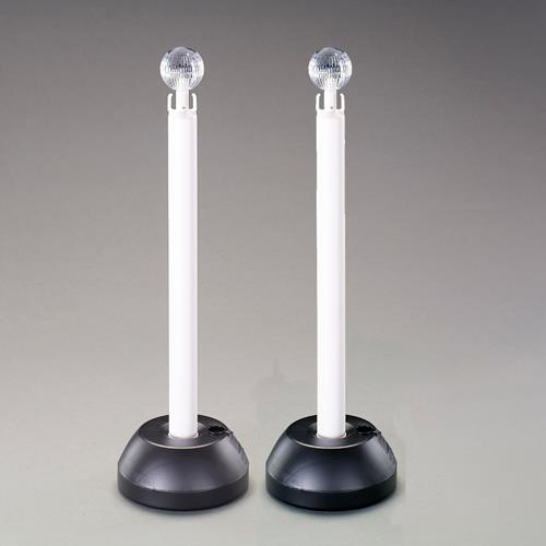 エスコ(ESCO) 255x870mm チェーンスタンド(ソーラーLED付/2本) EA983FT-271 駐車場 ポール おしゃれ 駐車禁止 立入禁止 駐車場 フェンス チェーンポール プラチェーン 車止め 仕切り 可動式 ガレージ 車庫 店舗 工場 駐車場スタンドの通販は 5,882円