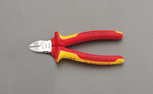 エスコ(ESCO) 160mm 絶縁穴付ニッパー(グリップ付/メッキ) EA536KB-160Aの通販は 10,291円