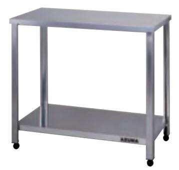 エスコ(ESCO) 750x600x800mm 作業台(二段/ｽﾃﾝﾚｽ製) EA956NA-12の通販は