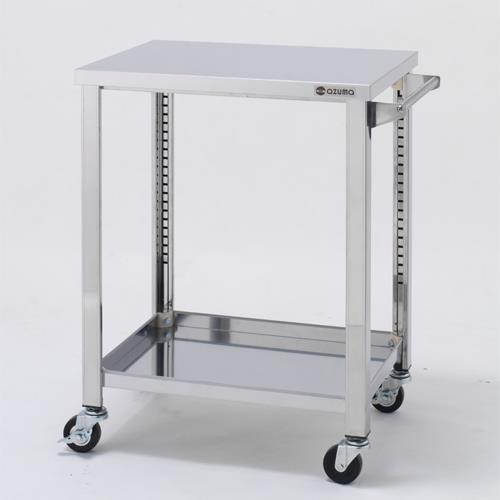 エスコ(ESCO) 900x450x800mm/100kg ワゴン(二段/ｽﾃﾝﾚｽ製) EA956NA-42の通販は