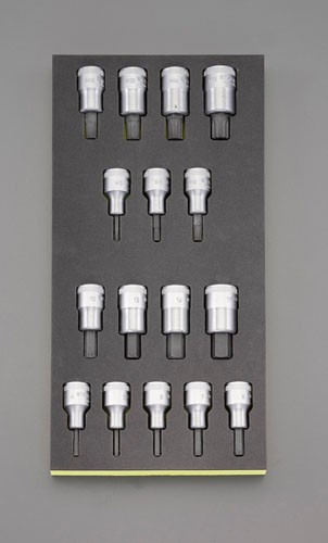 エスコ(ESCO) 1/2sq [Hex] ビットソケットセット EA612TA-28