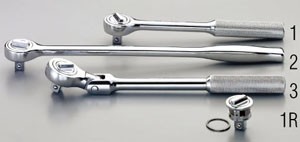 エスコ(ESCO) 1/2sqx260mm ラチェットハンドル EA618XD-1の通販は