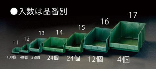 エスコ(ESCO) 310x490x190mm パーツトレー(重ね置型･緑/12個) EA661CM-16の通販は 26,085円