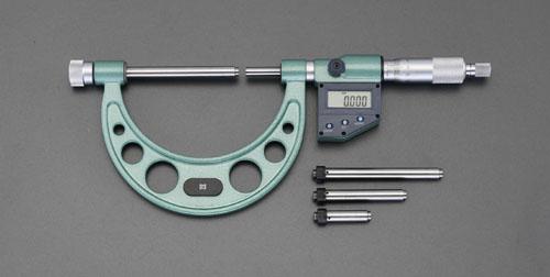 エスコ(ESCO) 0-100mm マイクロメーター(デジタル/替アンビル式) EA725EH-33の通販は