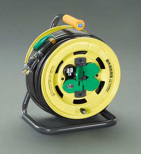 エスコ(ESCO) AC125V/15A/50m コードリール(防雨、漏電遮断器付 EA815BT-50の通販は