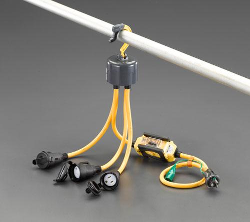エスコ(ESCO) AC125V/15A/1.2m 延長コード(3口/漏電遮断器付 EA815GC-32の通販は