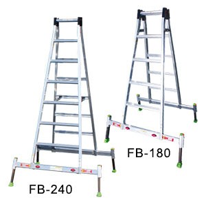 【直送】【代引不可】エスコ(ESCO) 2.18-2.37m 脚立(アウトリガー一体型) EA903FB-240