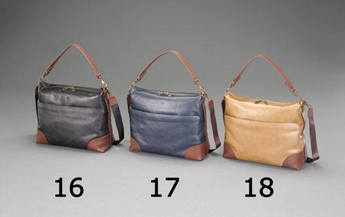 エスコ(ESCO) 380x320x140mm 高級ショルダーバッグ (茶) EA927BK-18