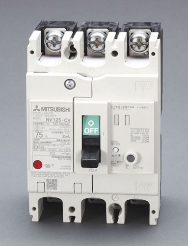 エスコ(ESCO) AC100-440V/60A/3極 漏電遮断器(フレーム100) EA940MN-46の通販は