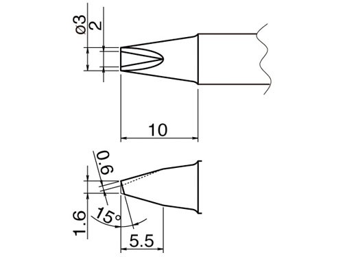 エスコ(ESCO) φ3.0mm 交換用こて先 (EA304AP用) EA304AP-19の通販は