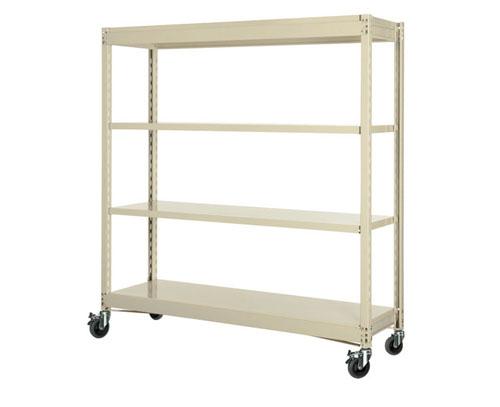 エスコ(ESCO) 1200x450x1800mm/150kg/4段 スチール棚/キャスター付 EA976DV-120Bの通販は