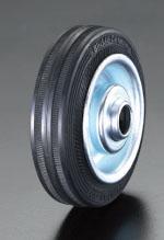 エスコ(ESCO) 125x37mm 車輪(ラバータイヤ･スチールリム･ローラーベアリング EA986MG-2の通販は