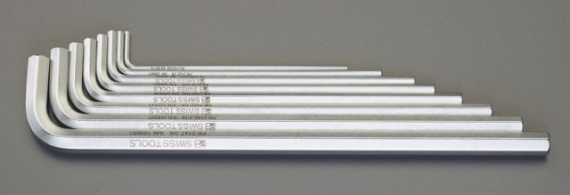 エスコ(ESCO) 　3/32-3/8 8本組[Hexagon]キーレンチ　EA573LB-200の通販は