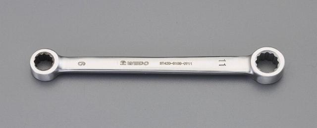 エスコ(ESCO) 　30x32mm 両口メガネレンチ(ｽﾃﾝﾚｽ製)　EA616BS-11の通販は