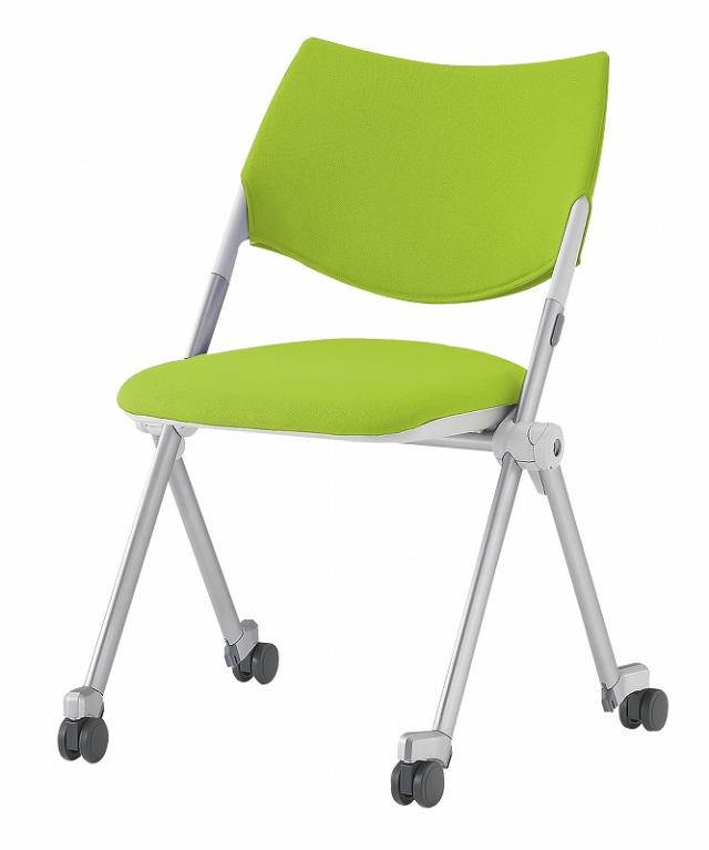 エスコ(ESCO)　折畳み椅子(ｷｬｽﾀｰ付/ｸﾞﾘｰﾝ)　EA956XE-32の通販は