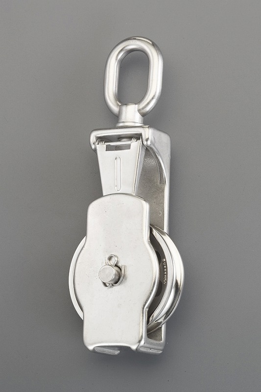 エスコ(ESCO)　76.0mm  [ﾜｲﾔｰ用]ﾘﾝｸﾞ付滑車(ｽﾃﾝﾚｽ製)　EA987SP-15の通販は 14,117円