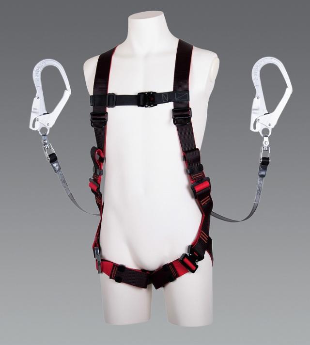 エスコ(ESCO)　墜落制止用器具(ﾌﾙﾊｰﾈｽ/巻取式ﾂｲﾝﾗﾝﾔｰﾄﾞ付)　EA998FF-11の通販は 50,039円