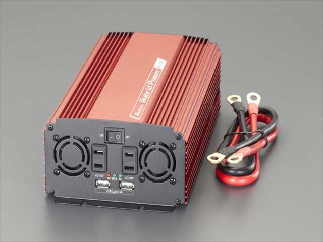 エスコ(ESCO) DC24V→AC100V/800W インバーター EA812JA-6Dの通販は 28,340円