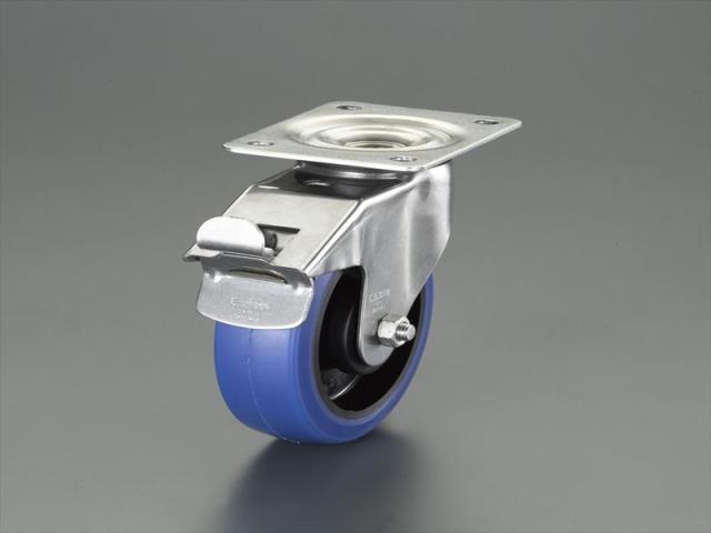 エスコ(ESCO) 125mm キャスター(自在金具・ステンレス製/ブレーキ付) EA986KA-72の通販は