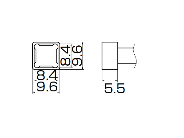 白光(HAKKO) こて先 クワッド 8.4×8.4 T12-1209の通販は