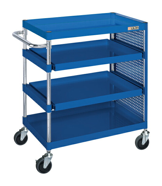 サカエ(SAKAE) CSパールワゴン(スライド棚･全面パンチングパネル付) CSP-7584SZPSEBの通販は