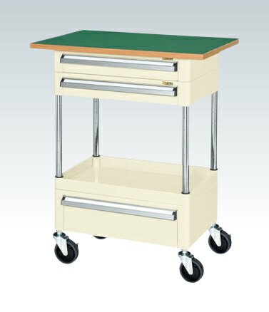 サカエ(SAKAE) CSパールワゴン(中量タイプ･引出し･天板付) CSP-7581A2CTFSEIの通販は 80,516円