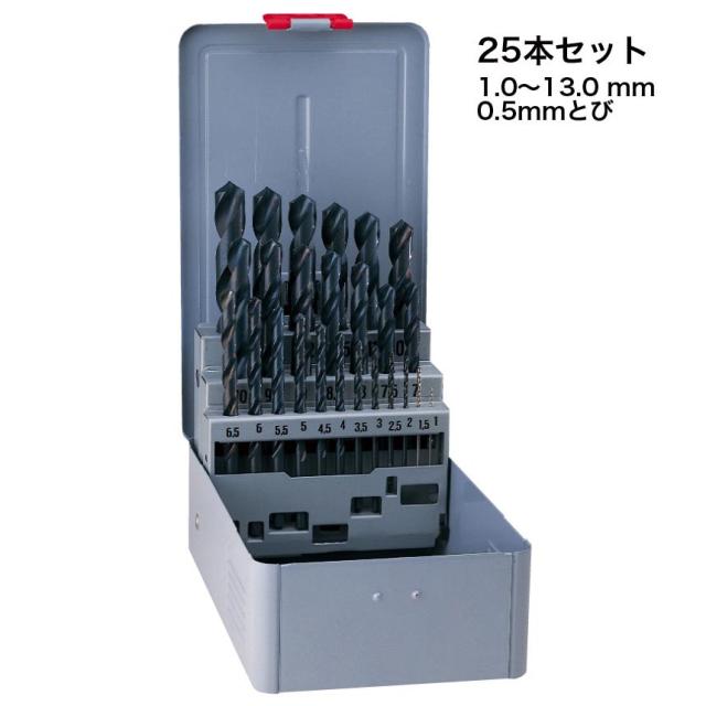 NACHI(不二越) 鉄工用ドリルセット 25本組 SET25の通販は