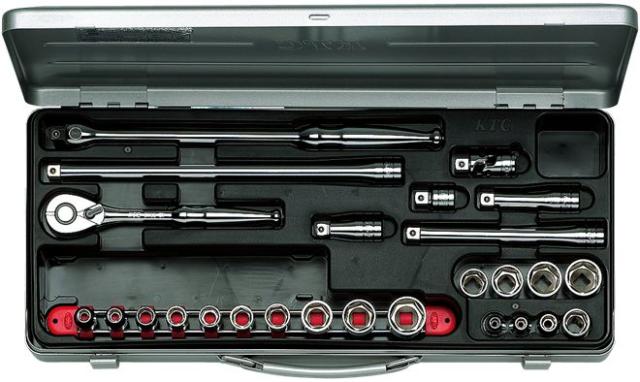 京都機械工具 KTCTB318 [9.5sq.ソケットレンチセット[26点