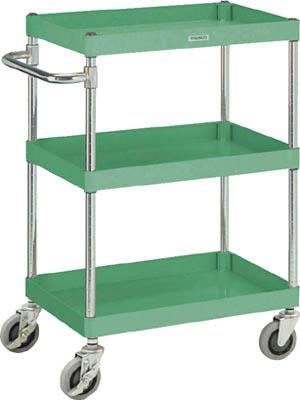 TRUSCO(トラスコ) フレックスワゴン 3段 省音型 600X400X880 緑 SFLW-813 GNの通販は