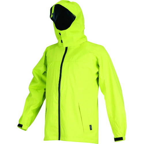 TRUSCO(トラスコ) フードが回るストレッチレインスーツ ツバツキ ライム 4L NRSR-LM-4Lの通販は 7,244円