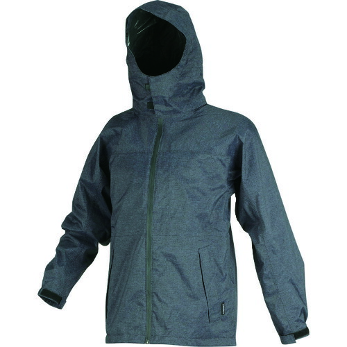 TRUSCO(トラスコ) フードが回るストレッチレインスーツ ツバツキ メランジネイビー S NRSR-NV-Sの通販は 7,244円