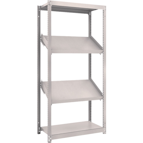 【直送】【代引不可】TRUSCO(トラスコ) 軽中量ボルトレス棚 M1.5型 900X450XH1800 4段 傾斜2段 M1.5-6344K2 23,040円