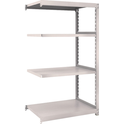 【直送】【代引不可】TRUSCO(トラスコ) M2軽中量ボルトレス棚 860X600XH1500 増結 4段 ネオグレ M2-5364Bの通販は