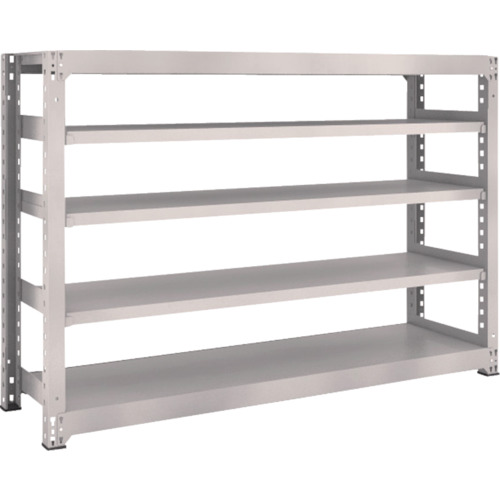 【直送】【代引不可】TRUSCO(トラスコ) M300kg型中量棚 1800X471XH1200 単体 ネオグレ M3-4655の通販は 48,533円