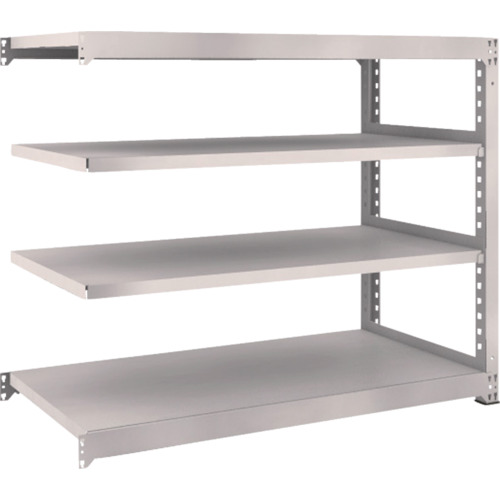 【直送】【代引不可】TRUSCO(トラスコ) M5型中量ボルトレス棚 500kg 1500X721XH1200 連結 ネオグレ M5-4574Bの通販は 51,959円