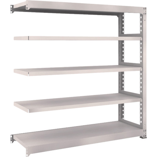 【直送】【代引不可】TRUSCO(トラスコ) M5型中量ボルトレス棚 500kg 1500X471XH1500 連結 ネオグレ M5-5555B