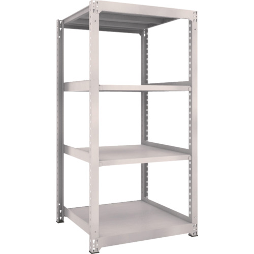 【直送】【代引不可】TRUSCO(トラスコ) M5型中量ボルトレス棚 500kg 900X921XH1800 単体 ネオグレ M5-6394の通販は 46,764円