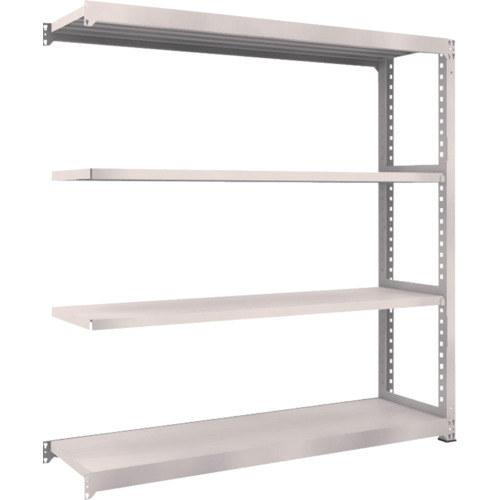 【直送】【代引不可】TRUSCO(トラスコ) M5型中量ボルトレス棚 500kg 1800X471XH1800 連結 ネオグレ M5-6654Bの通販は