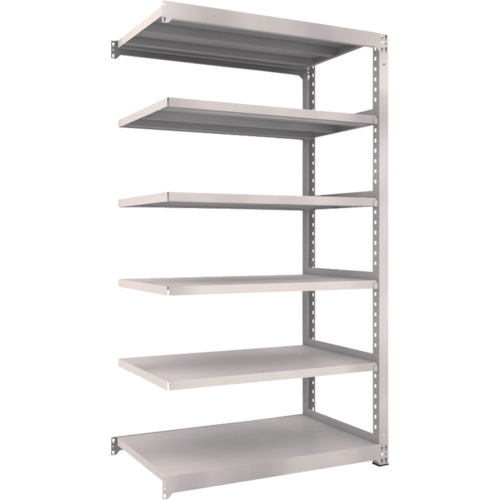 【直送】【代引不可】TRUSCO(トラスコ) M5型中量ボルトレス棚 500kg 1200X721XH2100 連結 ネオグレ M5-7476Bの通販は 39,703円