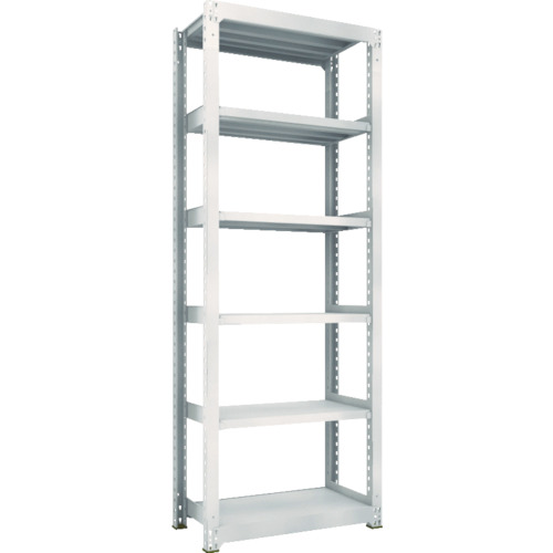 【直送】【代引不可】TRUSCO(トラスコ) M5型中量ボルトレス棚 300kg 900X471XH2400 単体 ネオグレ M5-8356の通販は