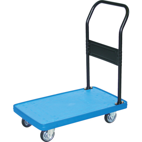 TRUSCO(トラスコ) MKP樹脂製台車 固定式 716X436 ブルー MKP-158-B