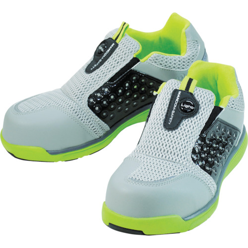 丸五 高視認プロスニーカー マンダムセーフティー#767 ライム/グレー 23.5cm MNDM767-L/G-235の通販は