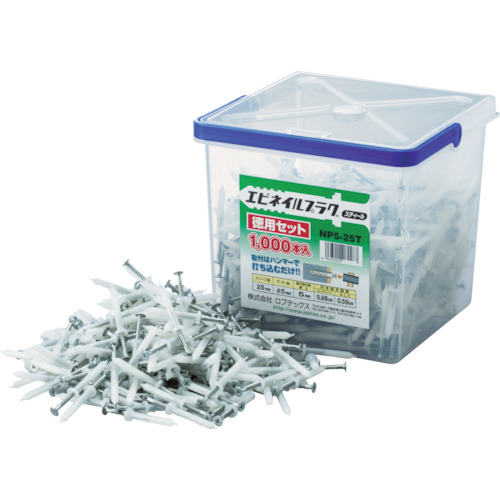 ロブテックス(エビ)まとめ買い ネイルプラグ(1000本入) 4X25mm NP425Tの通販は 12,112円