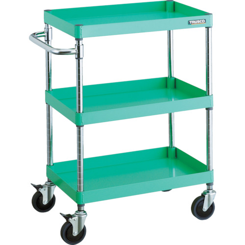 TRUSCO(トラスコ) フェニックスワゴン 600X400XH880 3段 ヤンググリーン PEW-963C-YGの通販は
