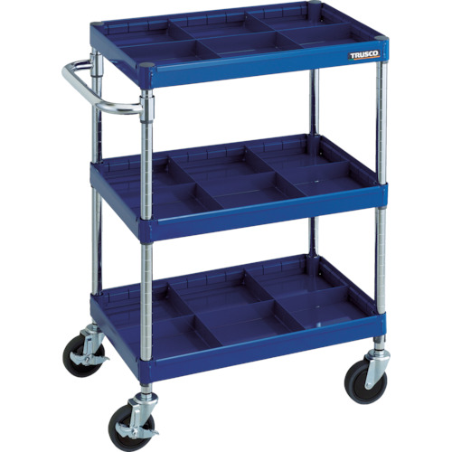 TRUSCO(トラスコ) フェニックスワゴン 600X400 仕切板付3段 R色 PEW-963S3-Rの通販は