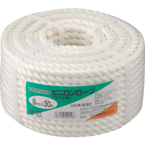 TRUSCO(トラスコ) ビニロンロープ 9X30m R-930の通販は