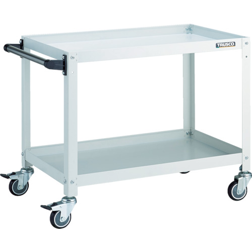 TRUSCO(トラスコ) ラビットワゴン 700X450mm ハンドル付 ウレタン車輪 ホワイト RBW-672HU Wの通販は 15,996円