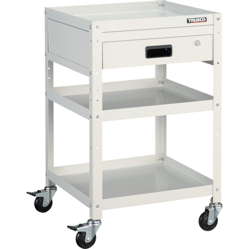 TRUSCO(トラスコ) ラビットワゴン 500X500 引出1段付 W色 RBW-853V Wの通販は
